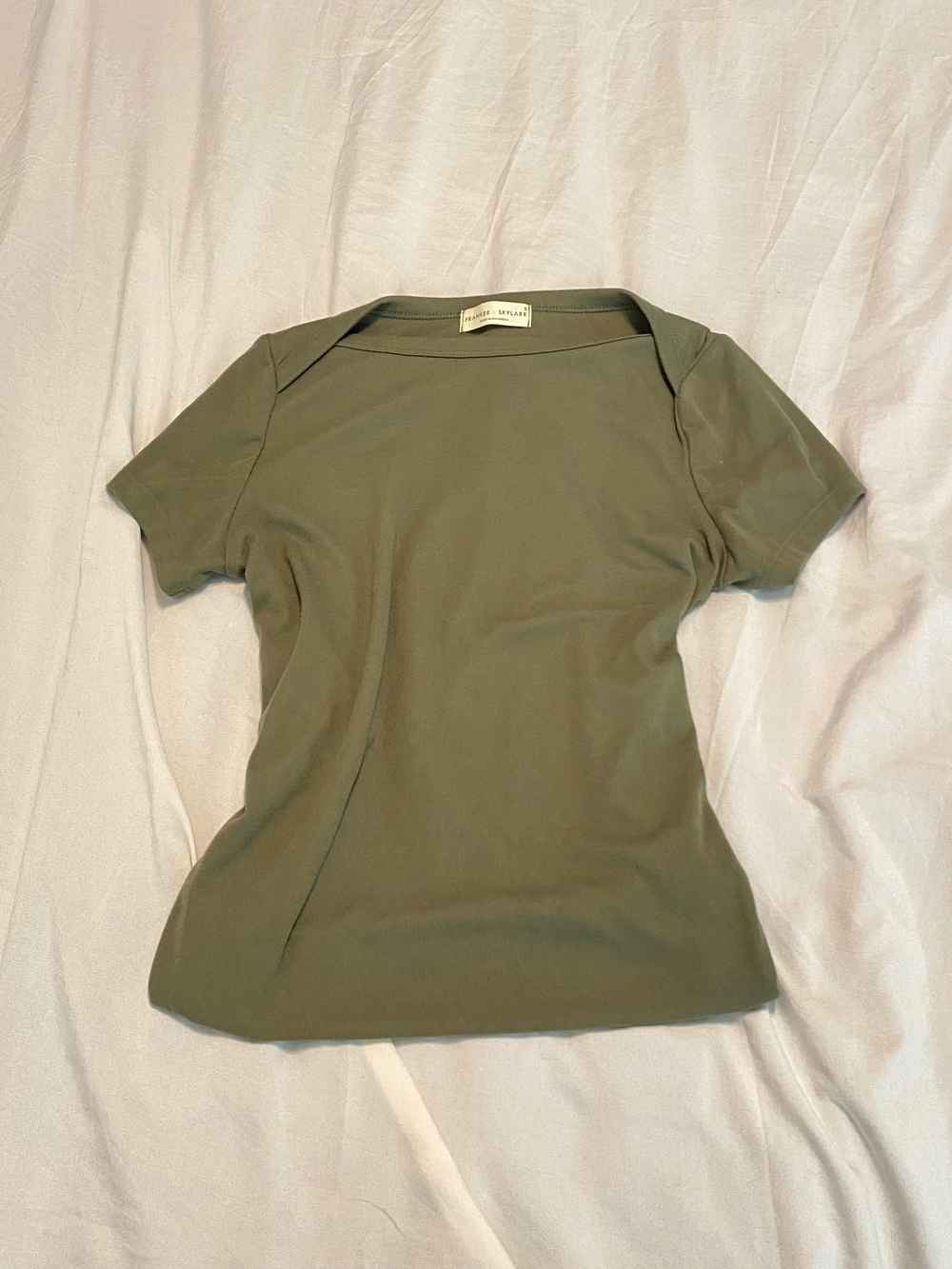 Sleek Olive Short Sleeve Women's Top by Banana Republic